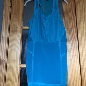 Bebe - Aqua Blue Silk Racerback Dress - Size S